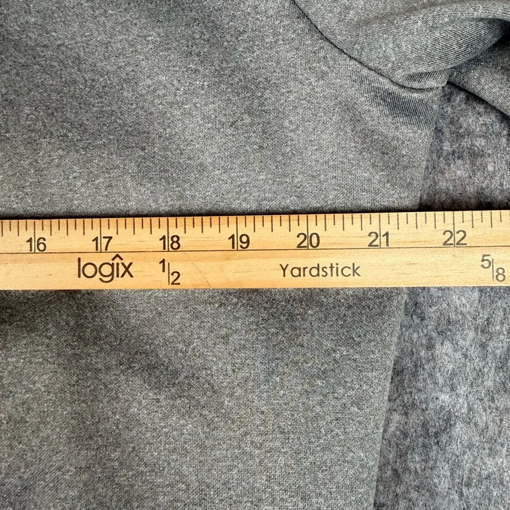 Nike Dri-Fit Hoodie Men's L Heather Grey Setin‎ Logo Print Long Sleeve Full Zip